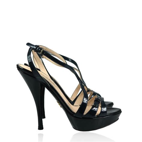 sandalia prada preta|Prada ladies sandals.